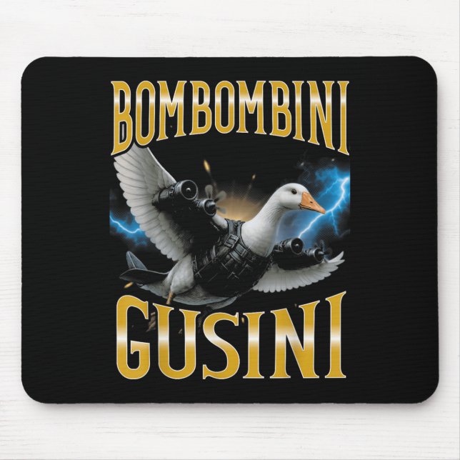 Surreal Italian Brainrot Meme Bombombini Gusini Fu Mousepad (Vorne)