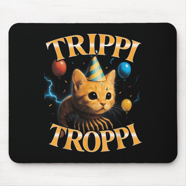 Surreal Italian Brainrot Meme Trippi Troppi Funny  Mousepad (Vorne)