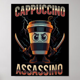 Surreal Italienisch Brainrot Cappuccino Inn Funny Poster