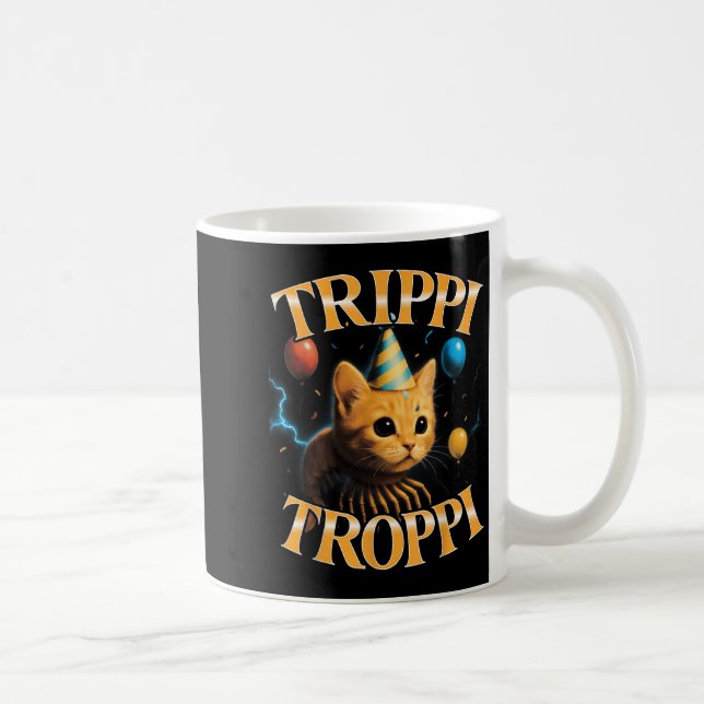 Surreal Italienisch Brainrot Meme Trip Trop Funny  Kaffeetasse (Rechts)