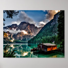 Surreal Italienischer See Poster