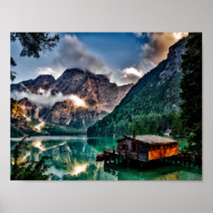 Surreal Italienischer See Poster