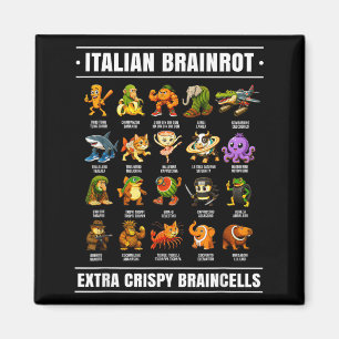Surreal italienisches Brainrot-Shirt lustig Alpha Magnet