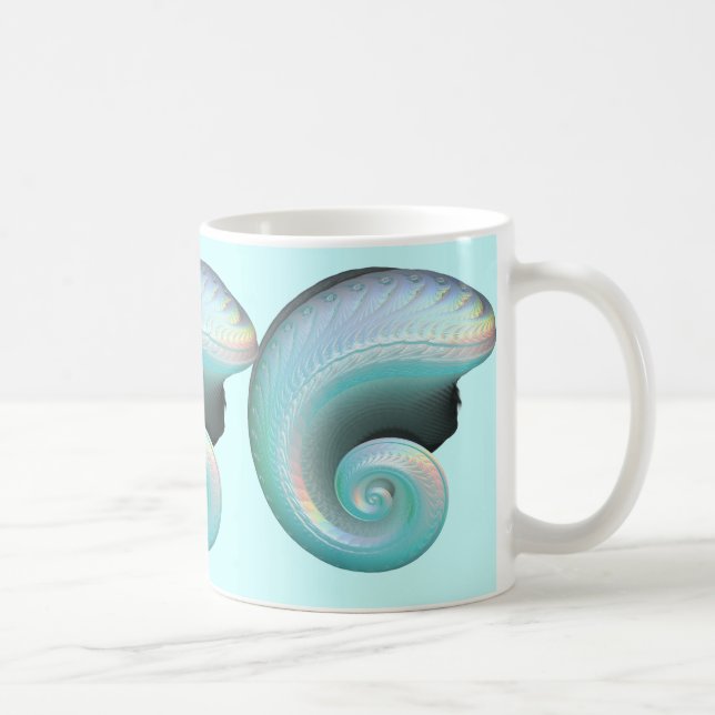 Surreal Jade-Regenbogen-Muschel Tasse (Rechts)