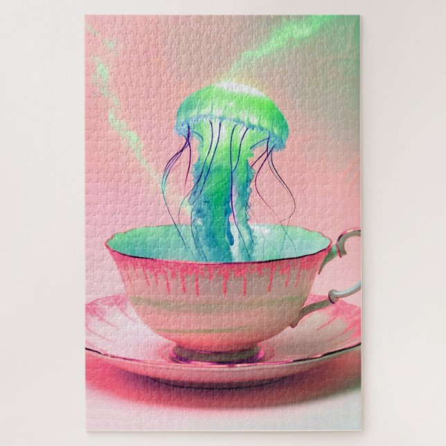 Surreal Jellyfish in Teacup Puzzle (Vertikal)