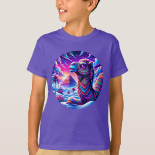 Surreal Kamel in einer schneebedeckten Wüste T-Shirt