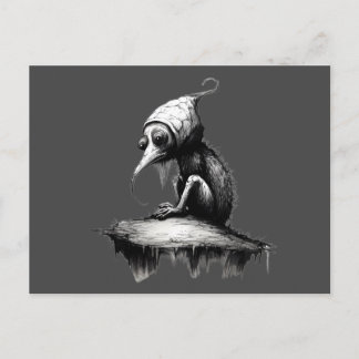 Surreal Kreatur Postkarte