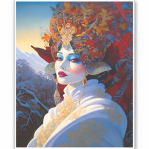 Surreal Lady Fantasy Art Aufkleber