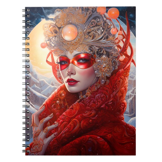 Surreal Lady Fantasy Art Notizblock (Vorderseite)