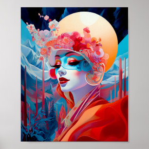 Surreal Lady Fantasy Art Poster