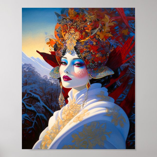 Surreal Lady Fantasy Art Poster (Vorne)