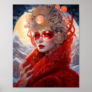 Surreal Lady Fantasy Art Poster