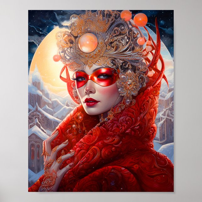 Surreal Lady Fantasy Art Poster (Vorne)