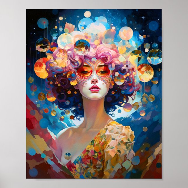 Surreal Lady Fantasy Art Poster (Vorne)