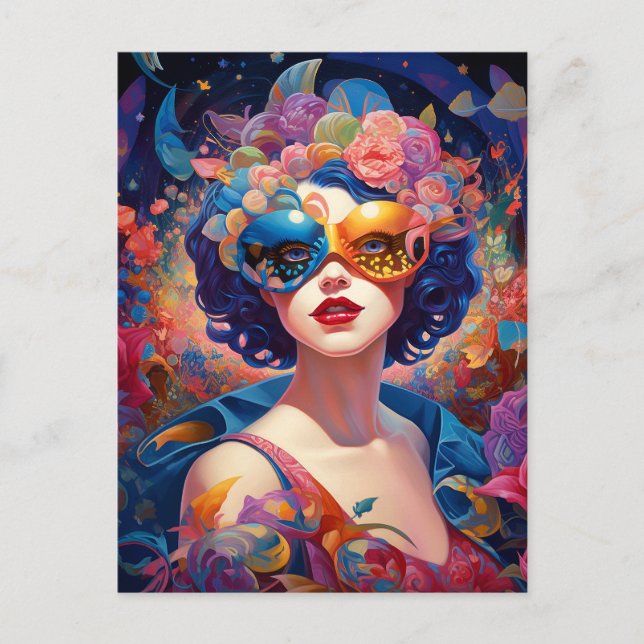Surreal Lady Fantasy Art Postkarte (Vorderseite)