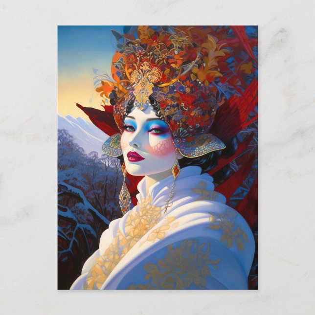 Surreal Lady Fantasy Art Postkarte (Vorderseite)