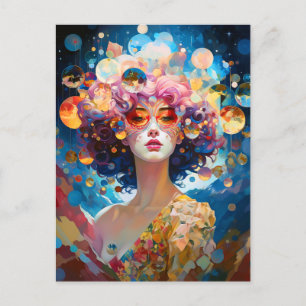 Surreal Lady Fantasy Art Postkarte