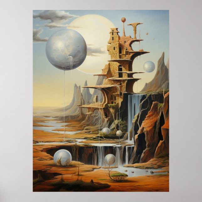 Surreal Landscape Art Poster (Vorne)