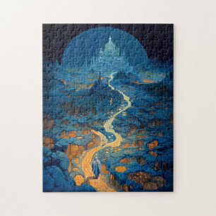 Surreal Landschaft Burg Fantasy Kunst, Dichtung un Puzzle