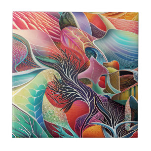Surreal Landschaft Tile Fliese