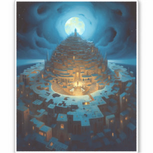 Surreal Landscity Fantasy Art Aufkleber