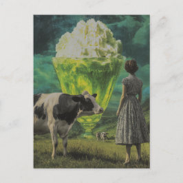 Surreal Limone Yummy-Wüste in der Milchweide Postkarte