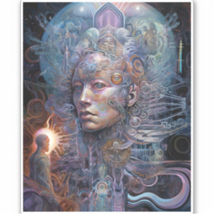 Surreal Man Visionary Art Aufkleber