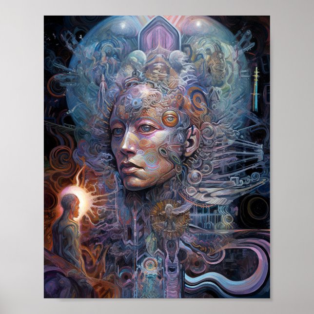 Surreal Man Visionary Art Poster (Vorne)