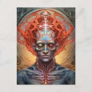 Surreal Man Visionary Art Postkarte