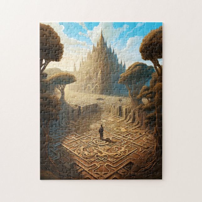 Surreal Maze Burg Fantastische Bergwelten Puzzle (Vertikal)