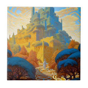 Surreal Maze City Fliese