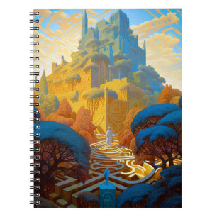 Surreal Maze City Notizblock