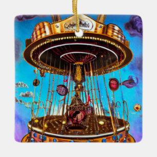 Surreal Merry-Go-Round Keramikornament