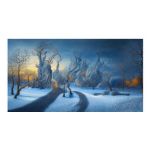 Surreal Moderne Abstrakte Winterherrschaft Schnee 