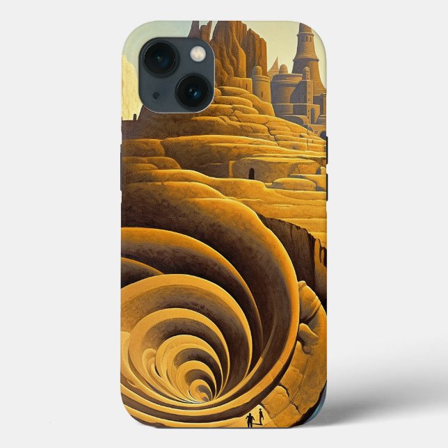 Surreal Mountain City Fantasy Art Case-Mate iPhone Hülle (Rückseite)