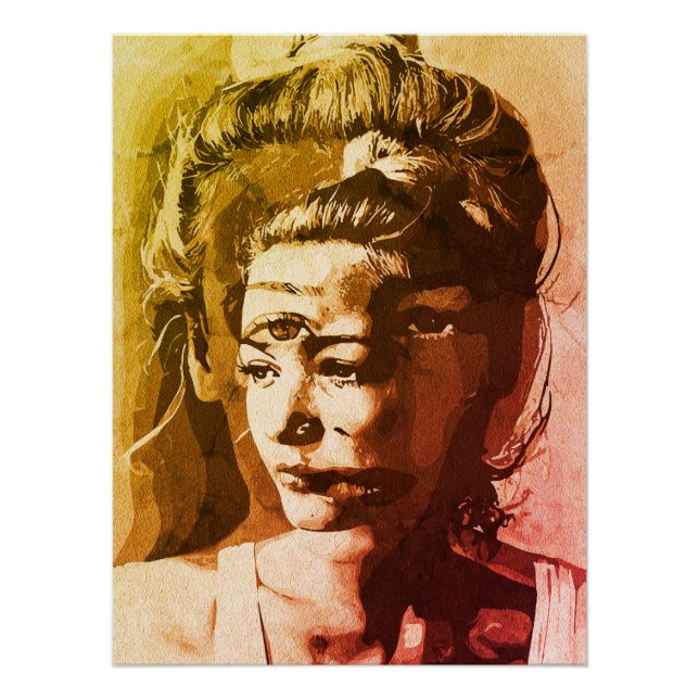 Surreal Multi-Mit Augen Portrait - Abstrakt Psyche Poster (Vorderseite)