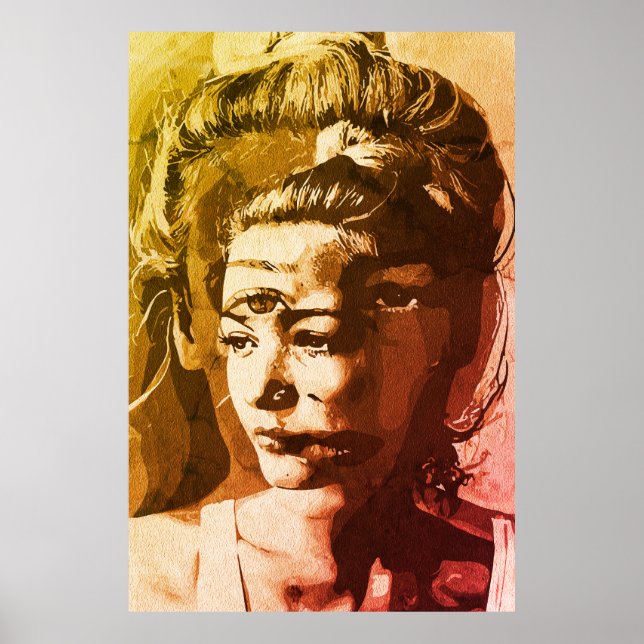 Surreal Multi-Mit Augen Portrait - Abstrakt Psyche Poster (Vorne)