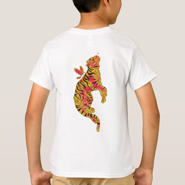 Surreal Neon Tiger T-Shirt (Rückseite)