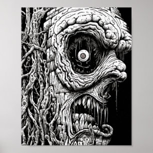 Surreal Nightmare Monster zerschmettert zwischen V Poster