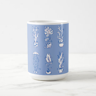 Surreal Ocean Botanik Kaffeetasse