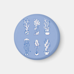 Surreal Ocean Botanik Magnet