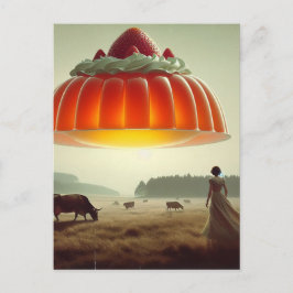 Surreal Orange Sweet Leckerei in der Milchweide Postkarte