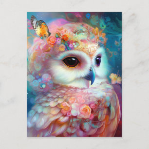 Surreal Owl Fantasy Art Postkarte