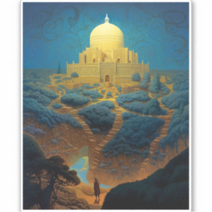 Surreal Palace Landschaft Aufkleber