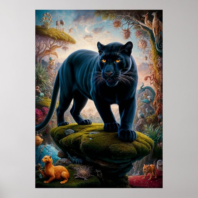 Surreal Panther Safari Poster (Vorne)