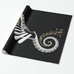 Surreal Piano Keyboard Wrapping Paper Geschenkpapier