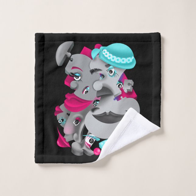 Surreal Puzzle Faces Face Cloud Waschlappen (Waschlappen)
