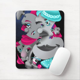 Surreal Puzzle Faces Mouse Mat Mousepad