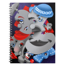 Surreal Puzzle Faces Notebook