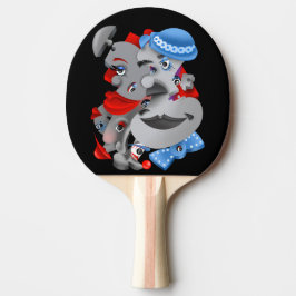 Surreal Puzzle Faces Ping Pong Paddle Tischtennis Schläger